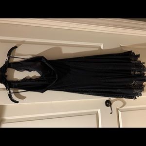 Betsey Johnson NY Black Lace Halter Dress